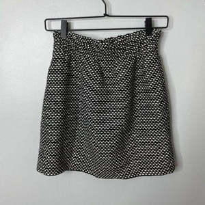 J. Crew Black White Elastic Waist Skirt‎